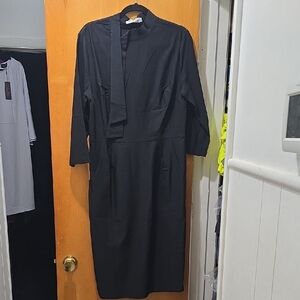 Chic Black Long Sleeve Women's Dress